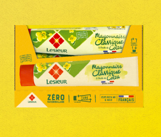 Mayonnaise tube Lesieur présentoir