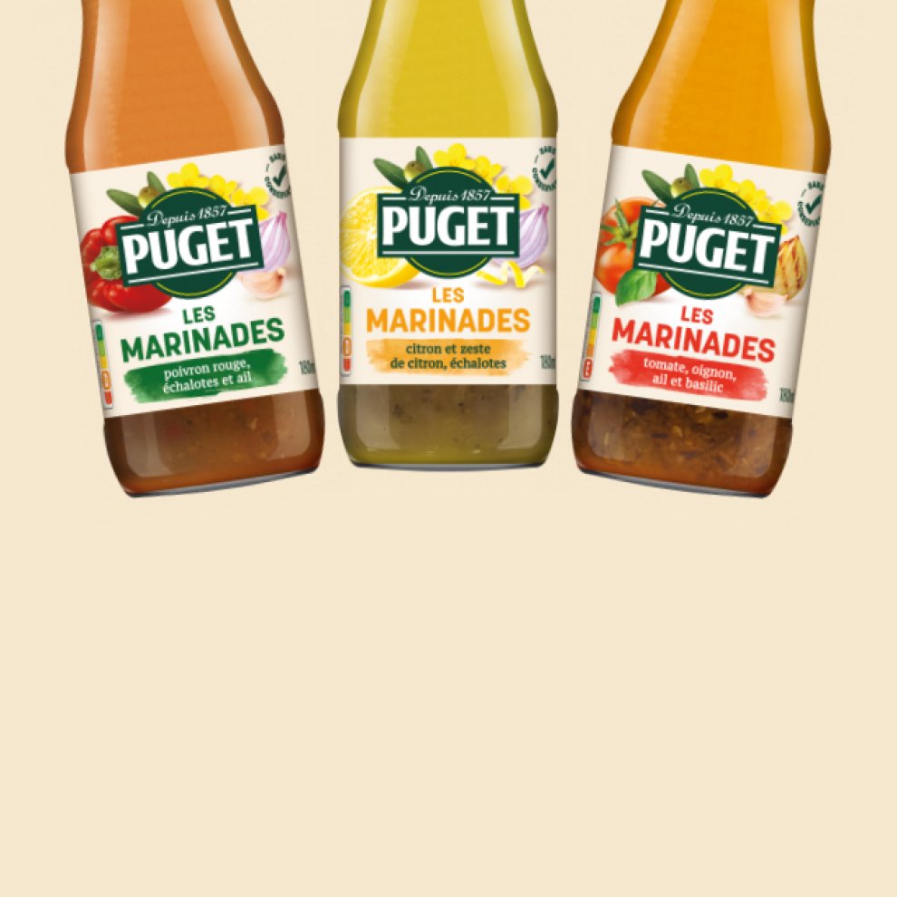 PUGET lance 
ses Marinades 
prêtes à l’emploi 