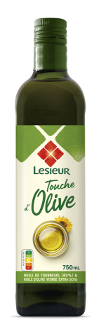 Bouteille d'huile Lesieur Touche d'olive 75 cl